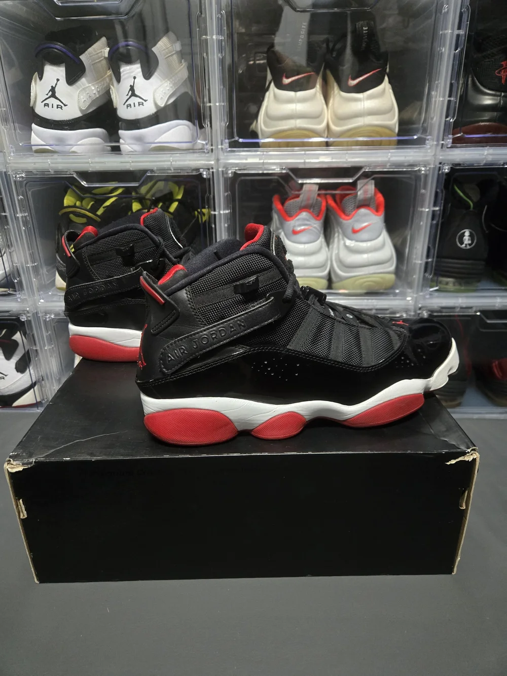 Mens Nike Air Jordan 6 Rings (Size 11) Black & Red